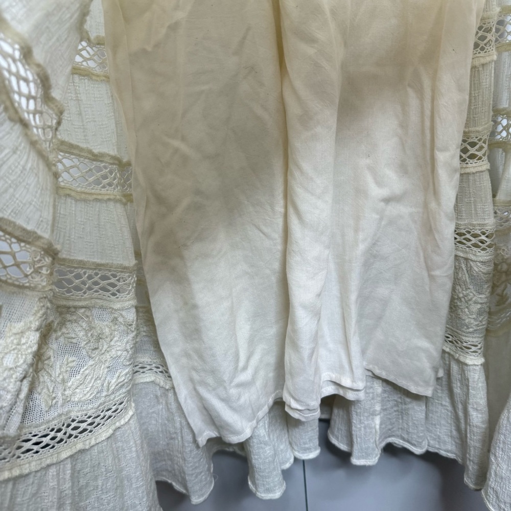 Love Sam Aurora Maxi Dress In Ivory Beaded Embroidery Boho NWT Size Small $355 - Picture 8 of 14